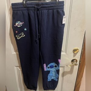Navy Blue Joggers with Space and Character Design